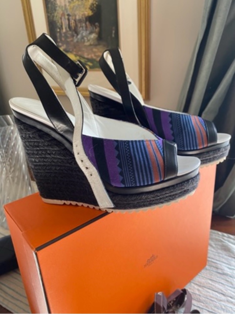 Hermes Wedge Sandals - Picture 9 of 12